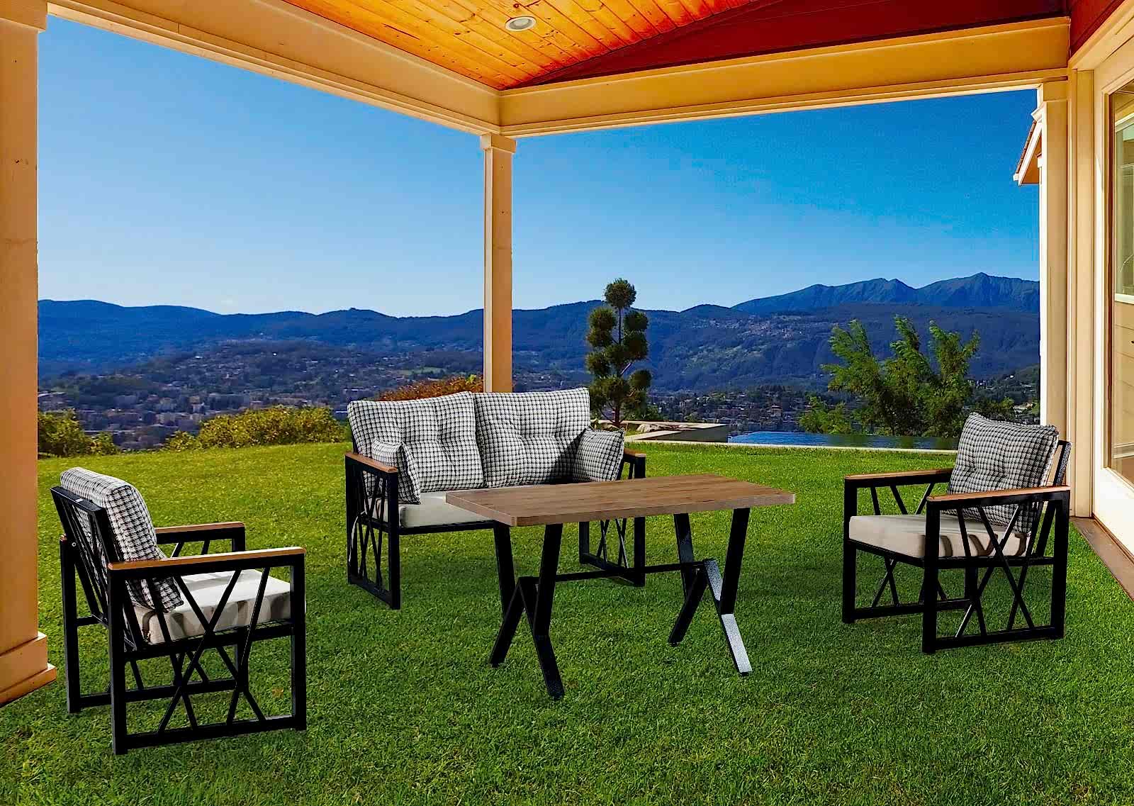 AÇELYA 2+1+1+MASA BAHÇE BALKON TAKIMI