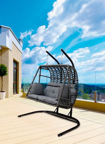 MAKROME İP ÖRGÜ ÇİFT KİŞİLİK SALINCAK