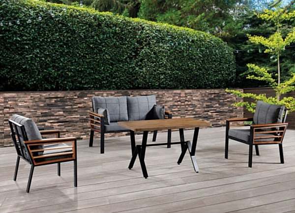 Papatya 2+1+1 Masa Bahçe Takımı – Paslanmaz Metal