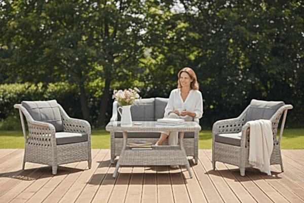 NOVA Rattan Örgü Bahçe Mobilyası Takımı (2+1+1+Masa)